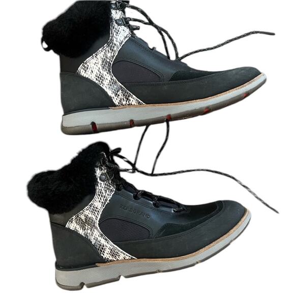 NWOT Women's Cole Haan 4.ZERGRAND Leather Hiker boots in Black – Sz 8 ½ - Picture 6 of 9